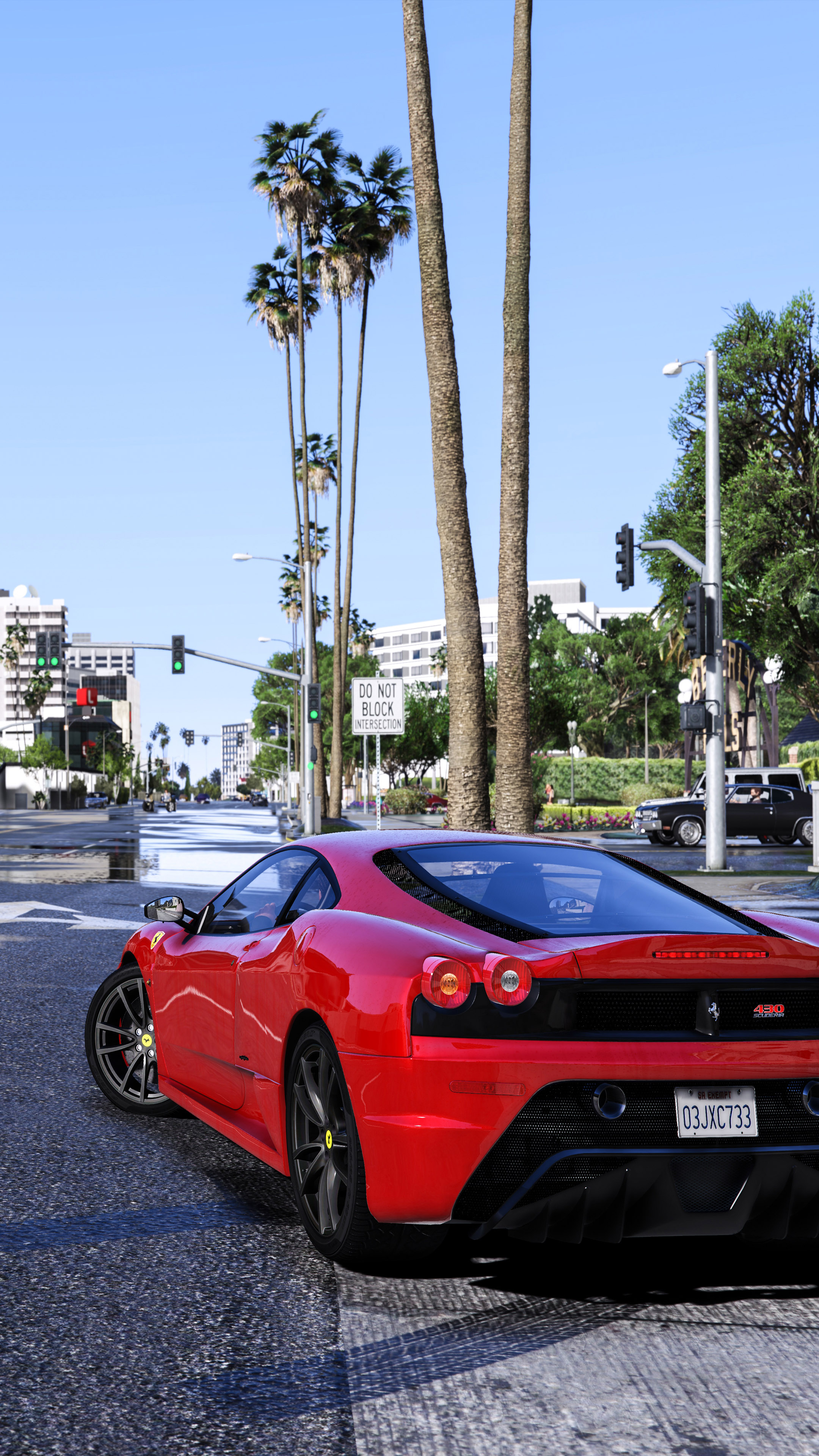 GTA V Red Ferrari 4K Ultra HD Mobile Wallpaper