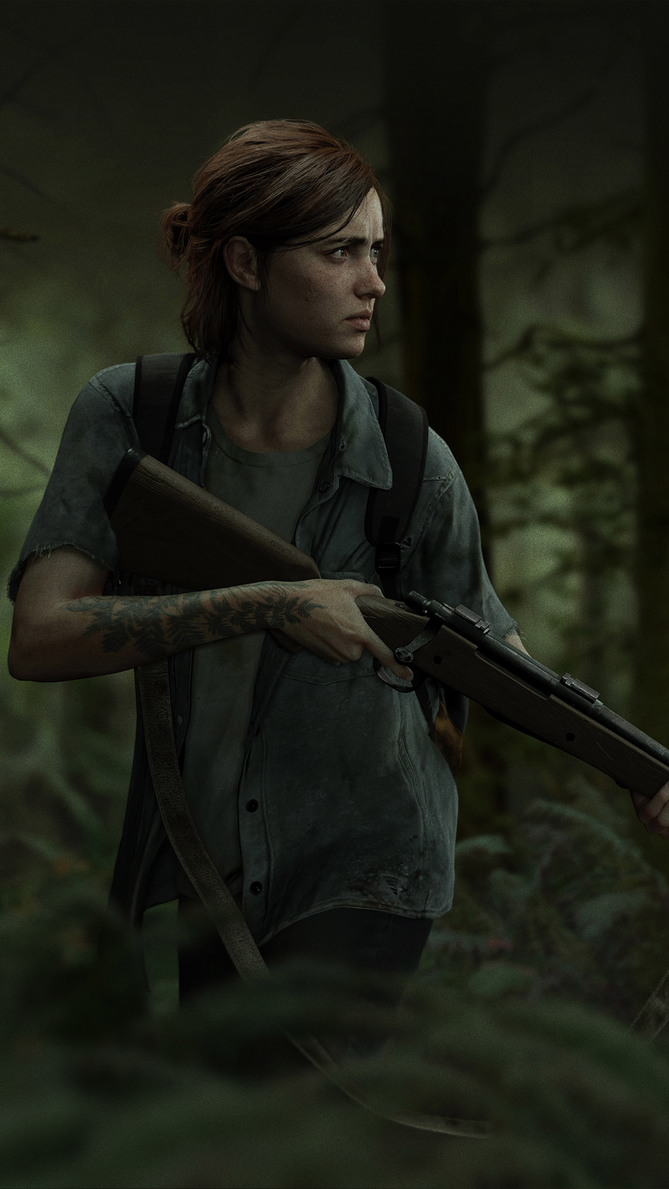 Ellie Holding Gun The Last of Us II 4K Ultra HD Mobile Wallpaper