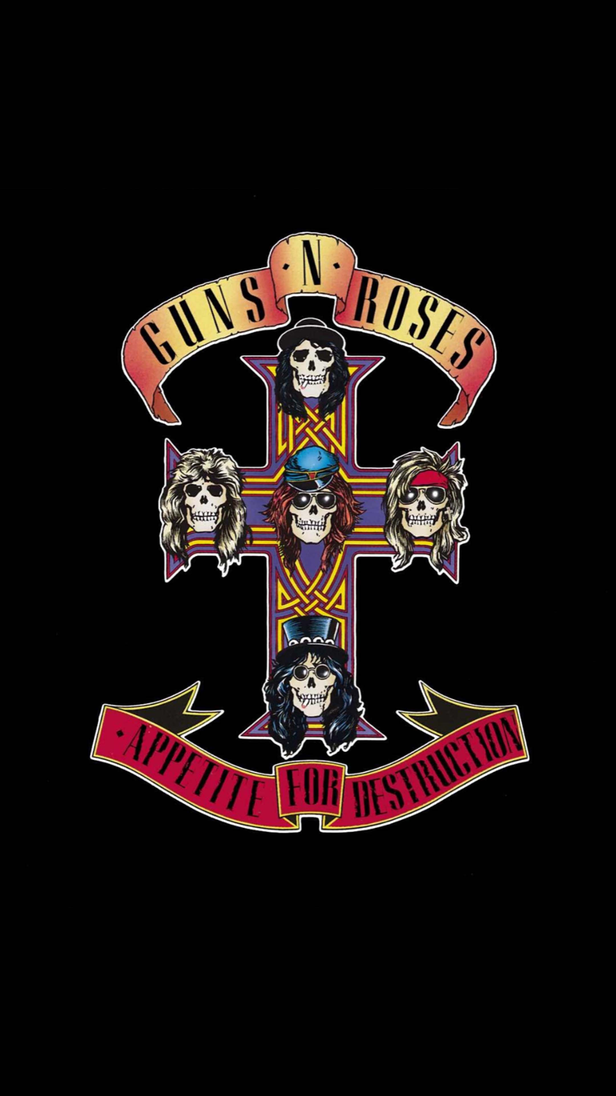 Guns N' Roses Logo 4K Ultra HD Mobile Wallpaper