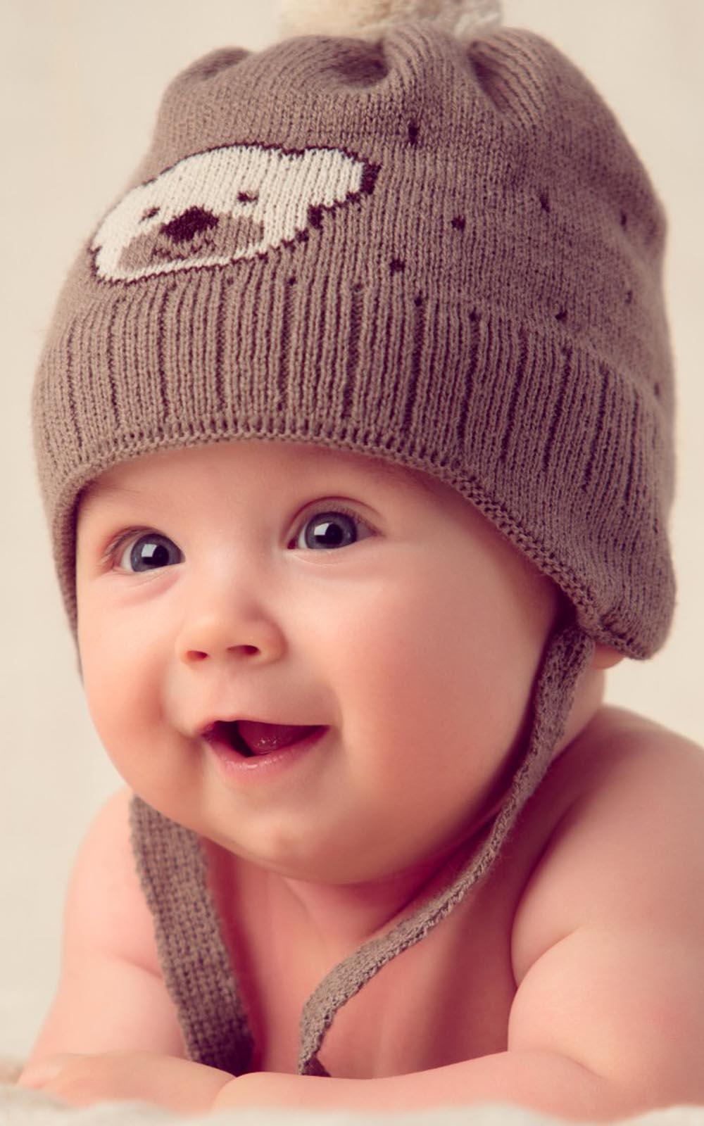 Cute Baby With Cute Hat Cap 4K Ultra HD Mobile Wallpaper