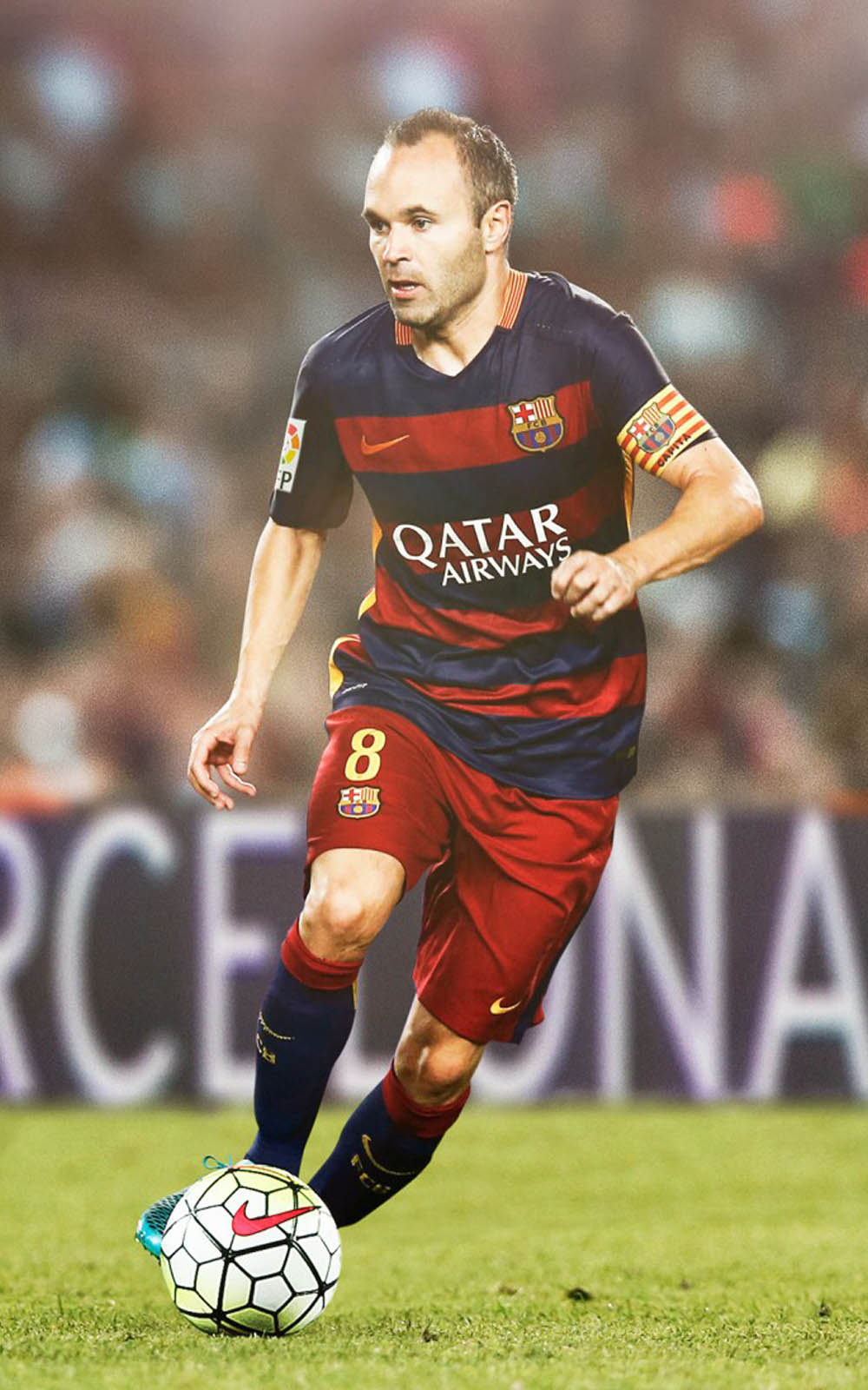 Andres Iniesta Playing For FC Barcelona 4K Ultra HD Mobile Wallpaper