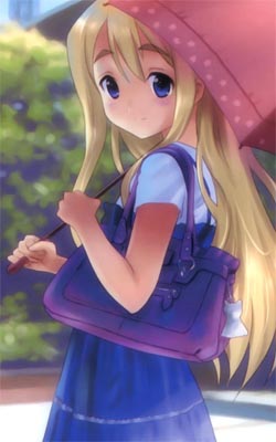 Anime Girl With Umbrella Preview