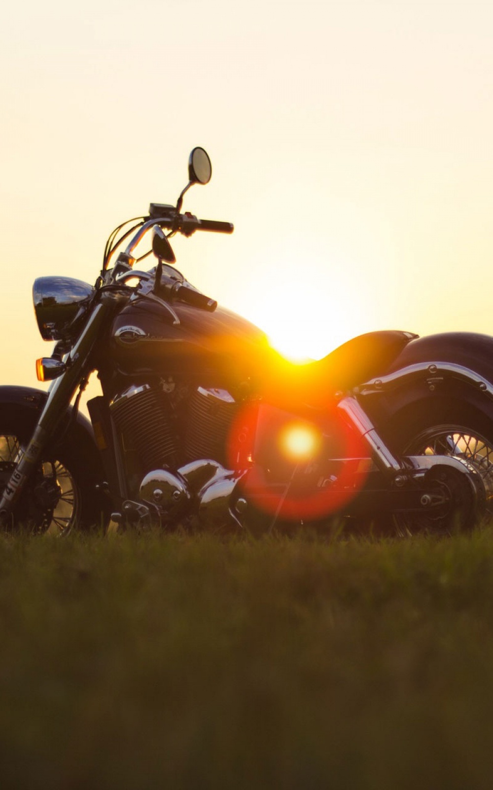 Bike and Sunset 4K Ultra HD Mobile Wallpaper