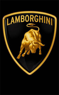 Black Lamborghini Logo Mobile Preview