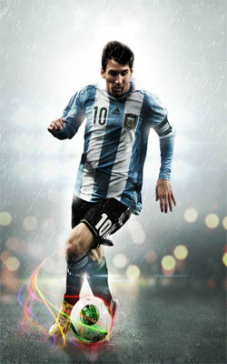 Messi Playing In Rain Preview