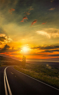 Sunset Highway Mobile Wallpaper Preview