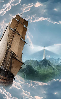 Voyage Dream Lighthouse Mobile Wallpaper Preview
