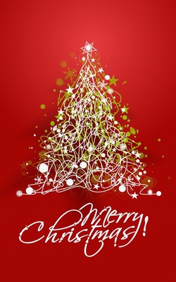 Christmas Tree Art Mobile Wallpaper Preview