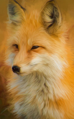 Fox Paint Artwork Mobile Wallpaper Preview