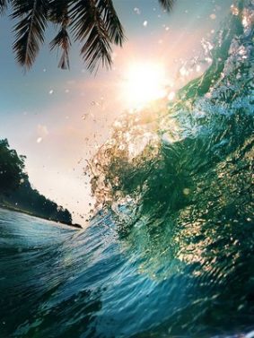 Beach Sea Waves Sunshine HD Mobile Wallpaper Preview
