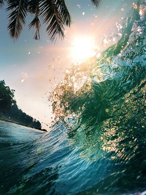 Beach Sea Waves Sunshine 4K Ultra HD Mobile Wallpaper