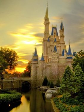 Cinderella Castle During Sunset HD Mobile Wallpaper Preview