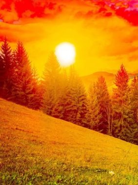 Colorful Sunrise In Remote Mountain HD Mobile Wallpaper Preview