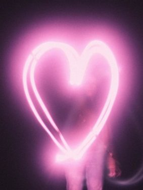 Heart Shape Pink Light HD Mobile Wallpaper Preview
