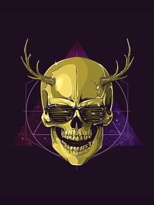 Hipster Skull Art 4K Ultra HD Mobile Wallpaper