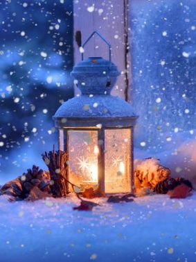 Lamp In Snow HD Mobile Wallpaper Preview