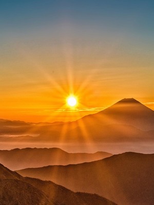 Sunrise In Fuji Mountains 4K Ultra HD Mobile Wallpaper