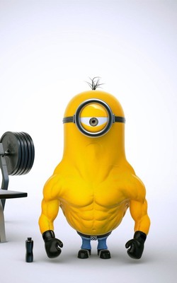 Bodybuilder Minion In Despicable Me 3 HD Mobile Wallpaper Preview