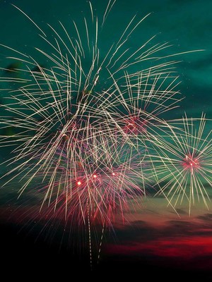 Colorful Night Fireworks HD Mobile Wallpaper Preview