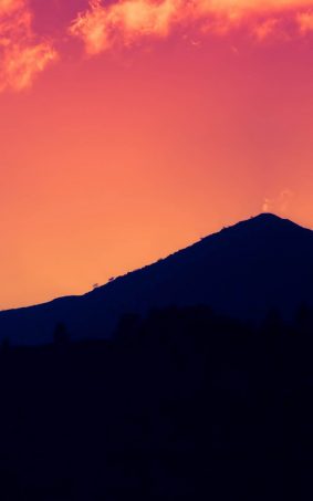 Sunset Dark Mountains Italy HD Mobile Wallpaper