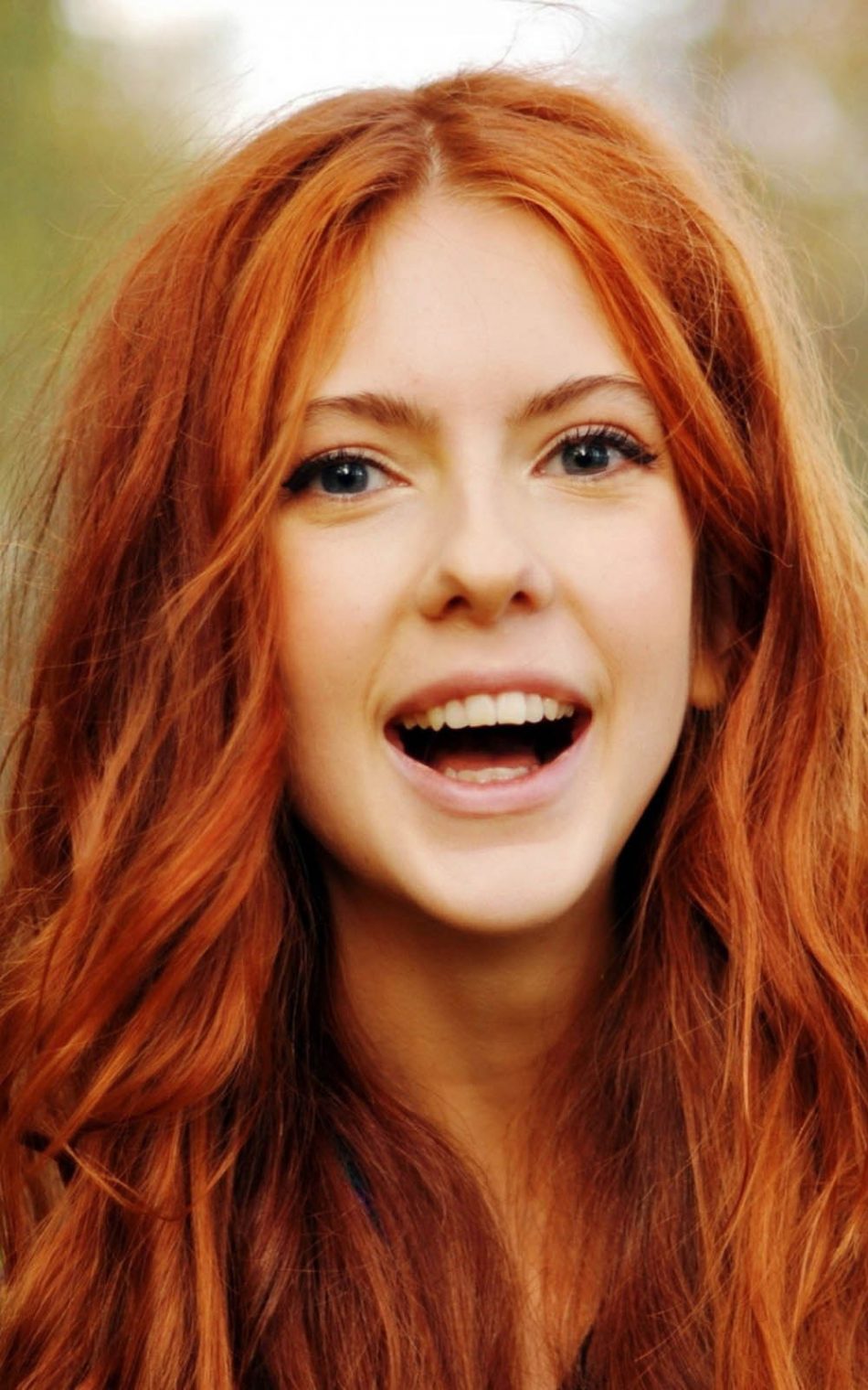 Cute Happy Redhead Girl HD Mobile Wallpaper