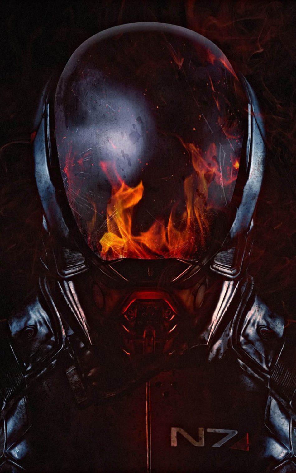 Fire Mass Effect Andromeda HD Mobile Wallpaper