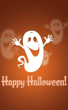 Happy Halloween Ghost HD Mobile Wallpaper