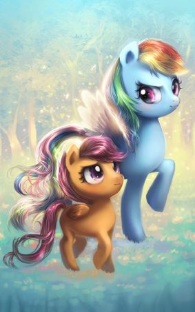 Rainbow Wing Ponyville Ponies HD Mobile Wallpaper