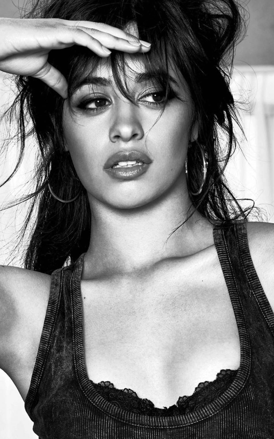 Camila Cabello BW Hot Photoshoot HD Mobile Wallpaper