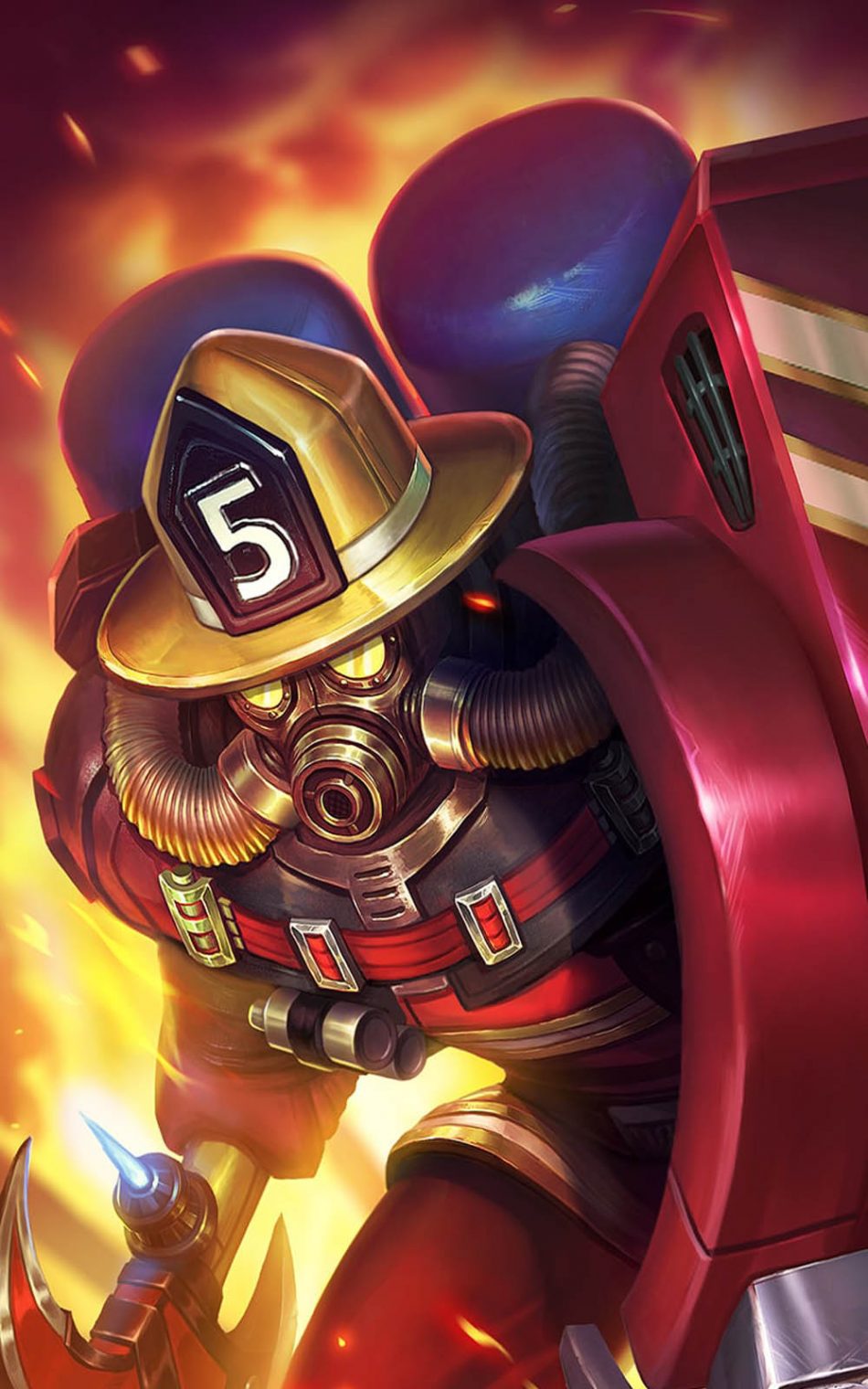 Fire Chief Johnson Mobile Legends HD Mobile Wallpaper