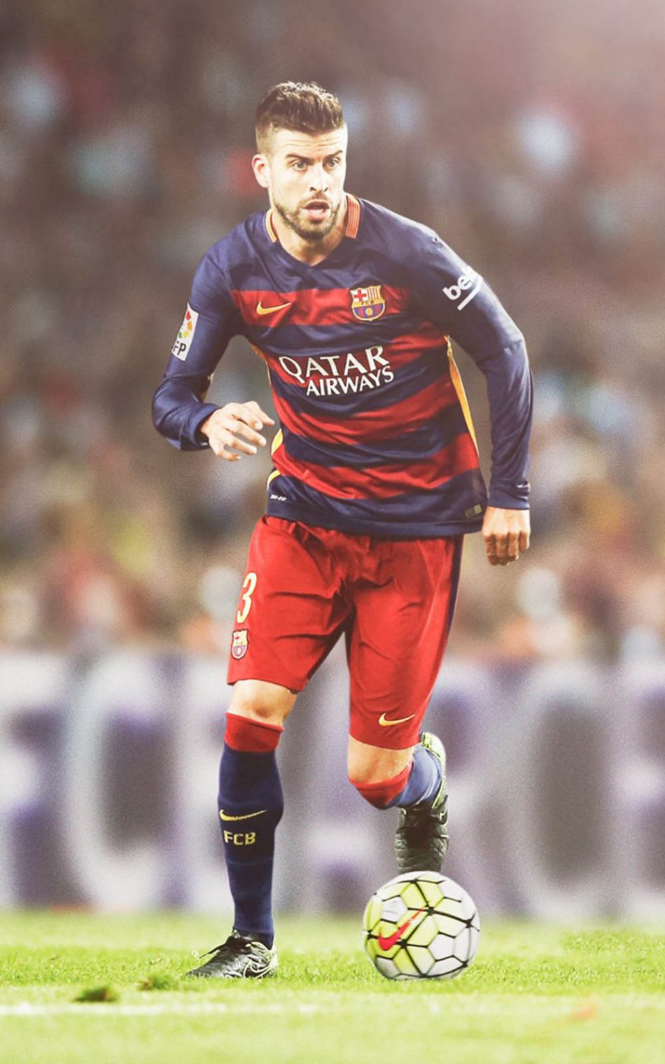 Gerard Pique In FC Barcelona HD Mobile Wallpaper