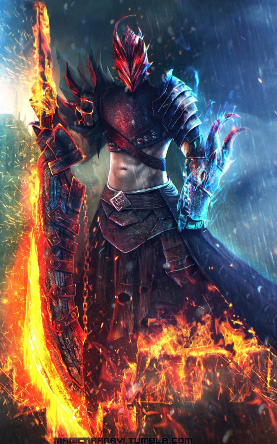 Sword Warrior HD Mobile Wallpaper