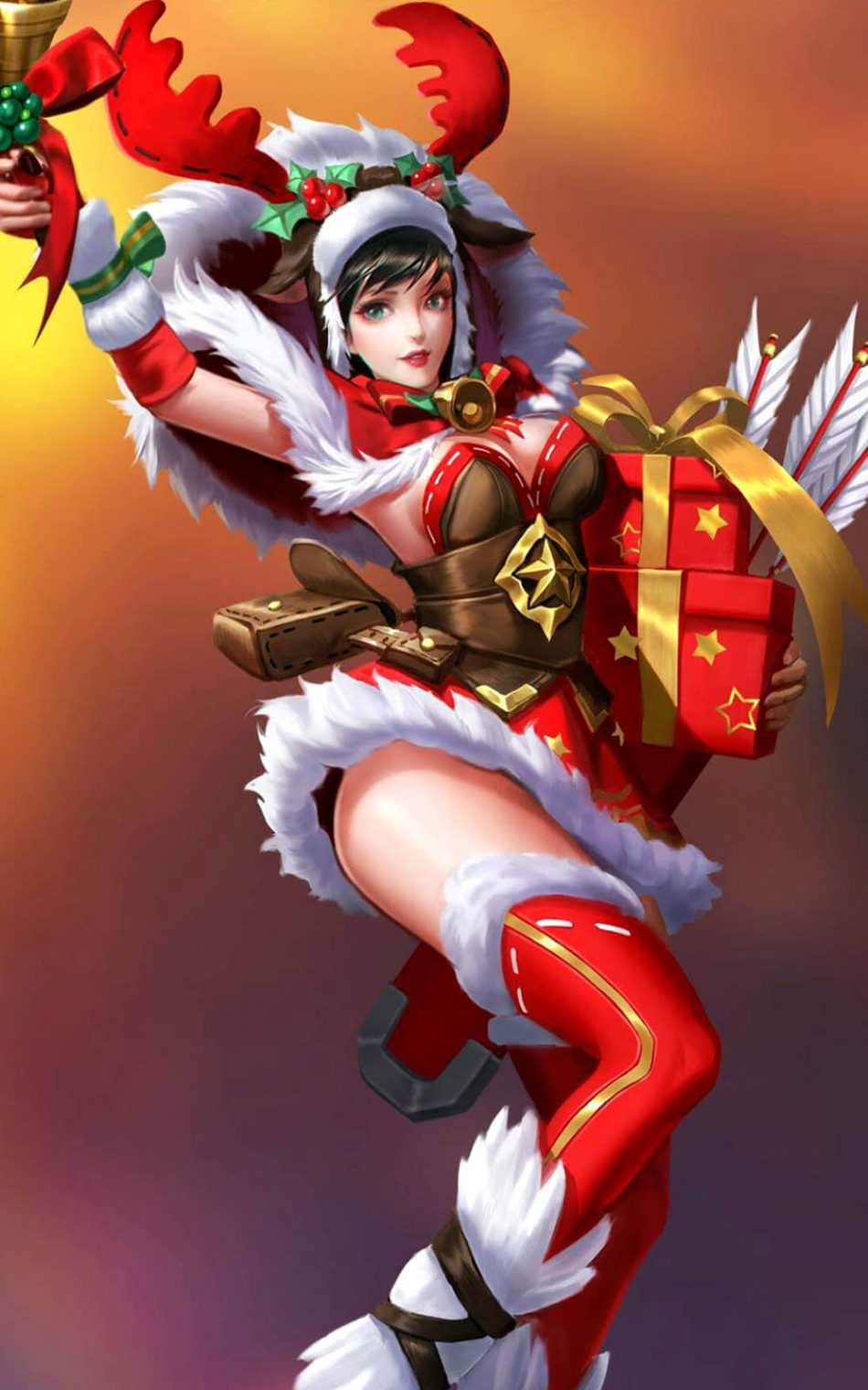 Christmas Cheer Miya Mobile Legends HD Mobile Wallpaper