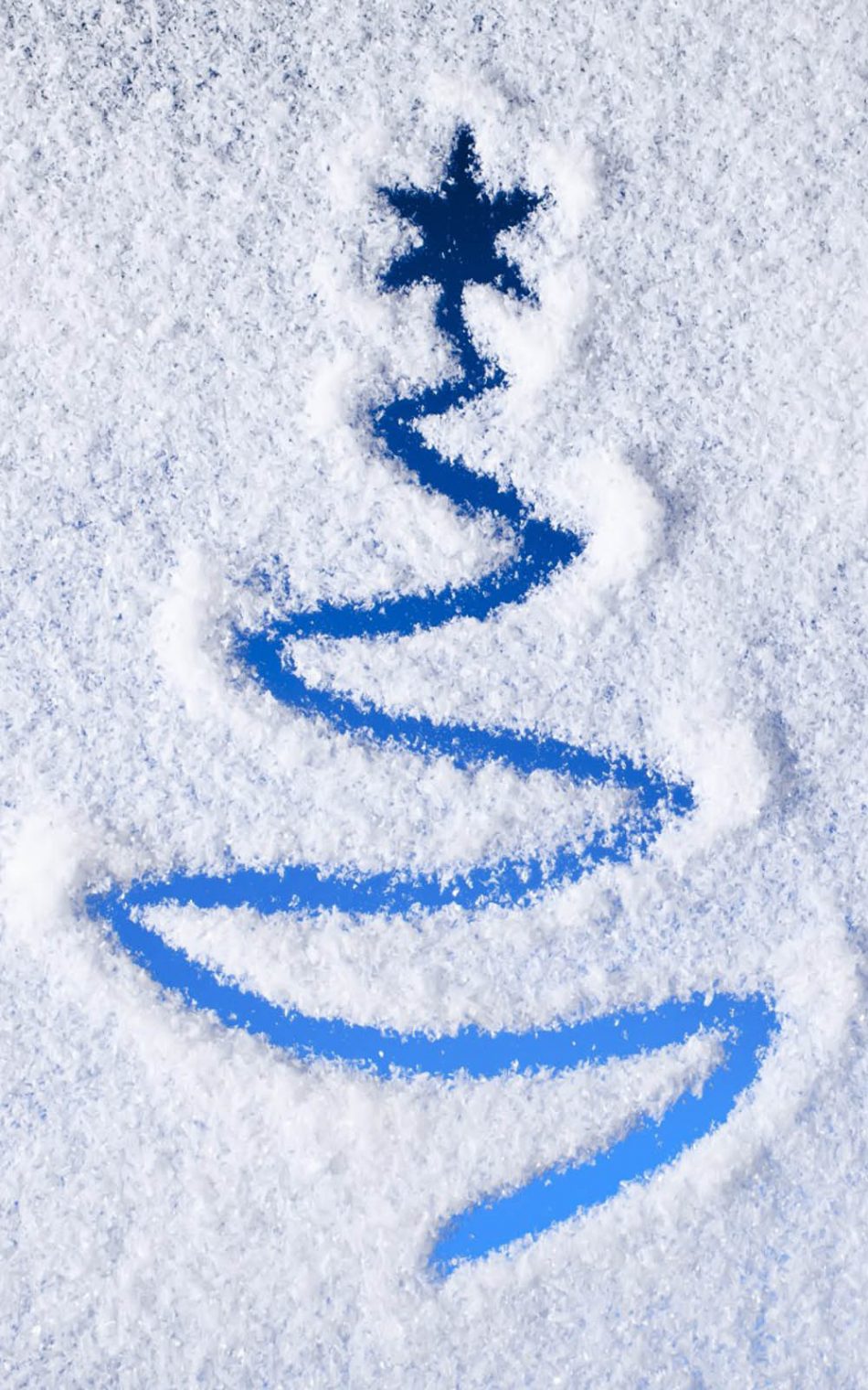 Christmas Snow Tree HD Mobile Wallpaper