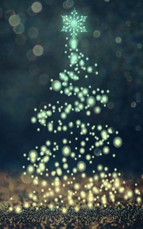 Christmas Tree Crystal Sparkles CGI HD Mobile Wallpaper