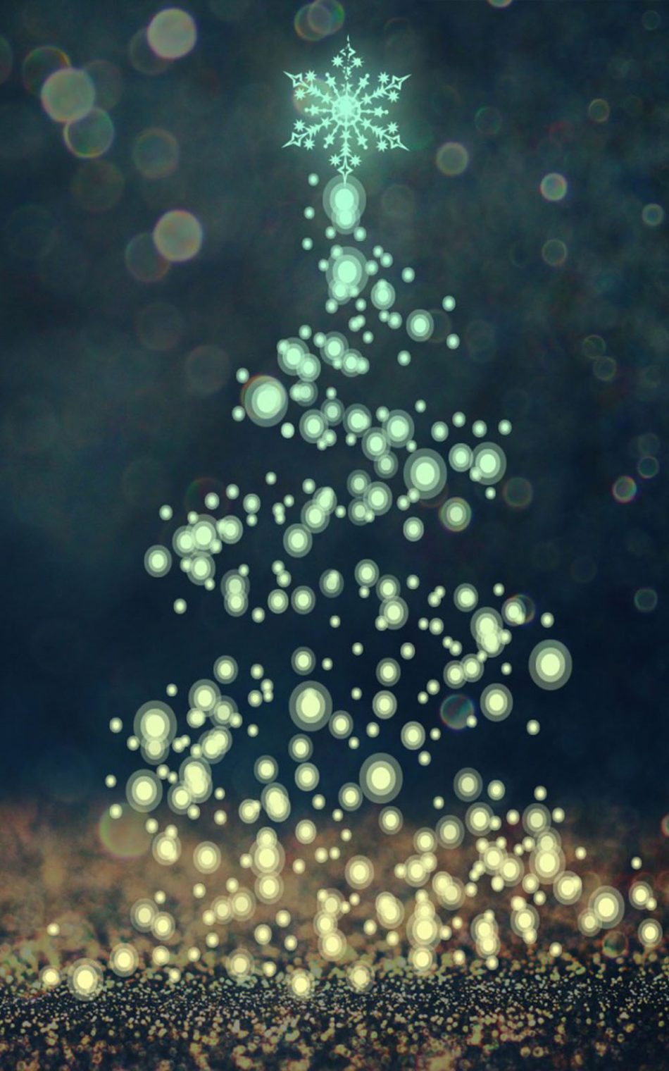 Christmas Tree Crystal Sparkles CGI HD Mobile Wallpaper