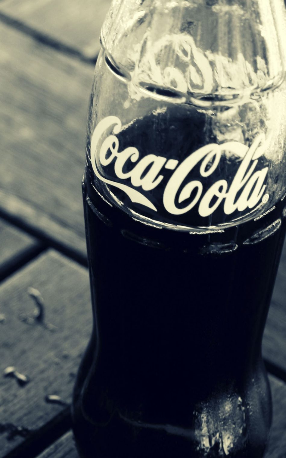 Coca Cola Glass Black & White HD Mobile Wallpaper