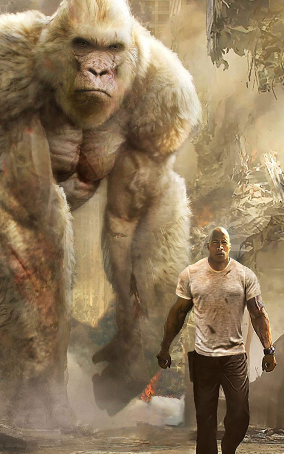 Dwayne Johnson In Rampage 2018 HD Mobile Wallpaper