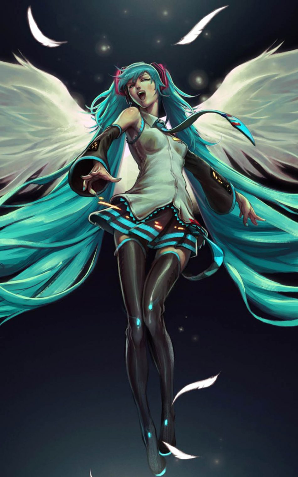 Hatsune Miku Angel HD Mobile Wallpaper