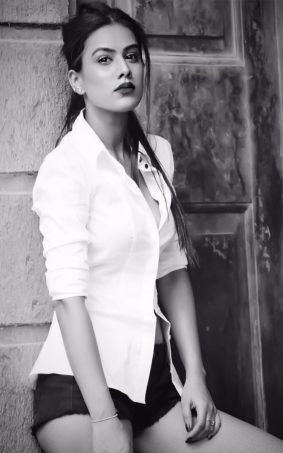 Nia Sharma BW Photoshoot HD Mobile Wallpaper