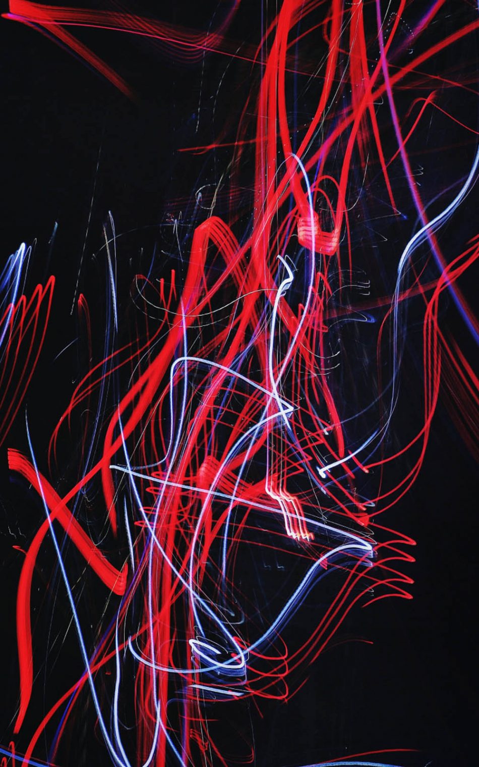 Red Light Stripe Lines HD Mobile Wallpaper