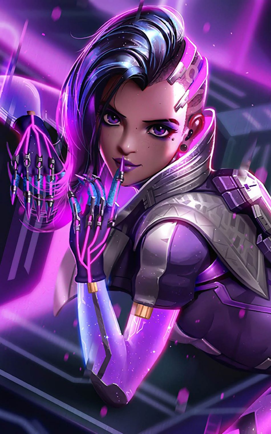 Sombra In Overwatch Game HD Mobile Wallpaper