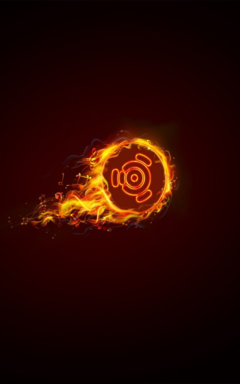 Ubuntu Dark Flame Logo HD Mobile Wallpaper