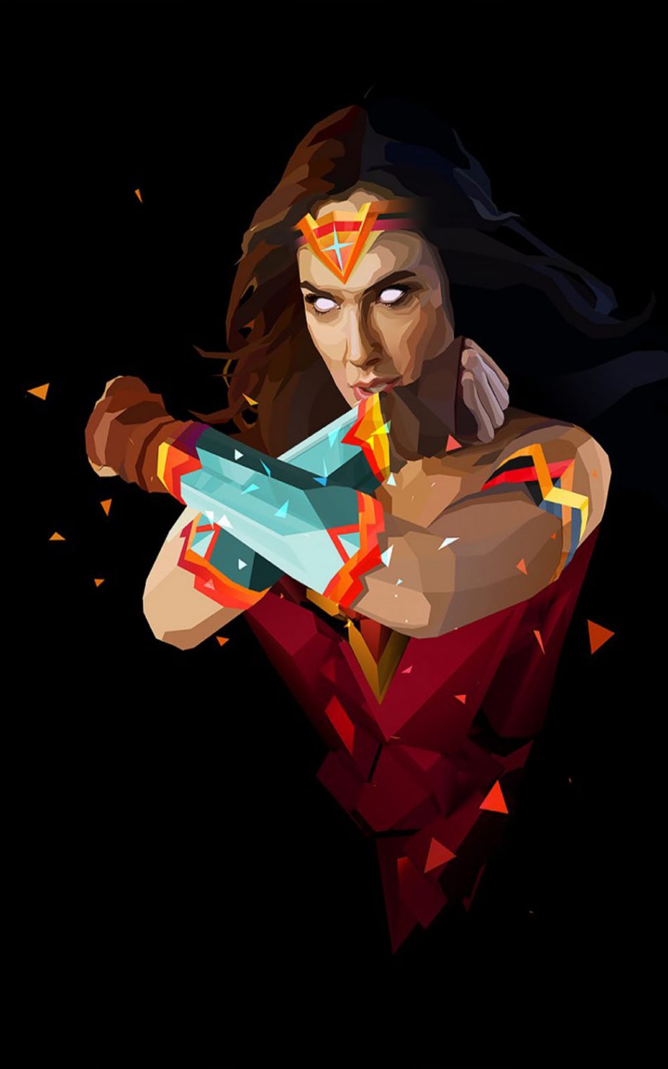 Wonder Woman Minimal HD Mobile Wallpaper