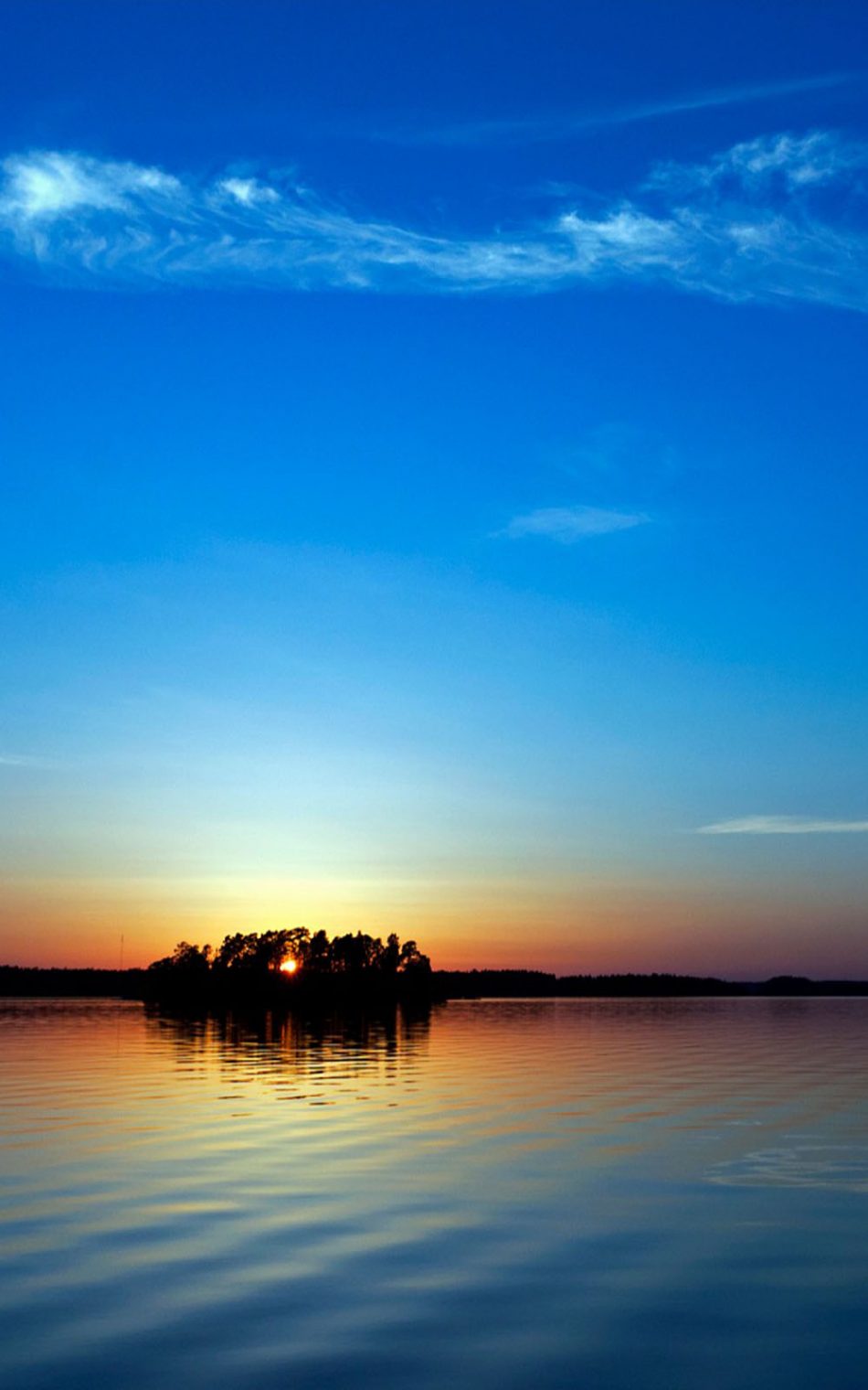 River Island Sunset HD Mobile Wallpaper