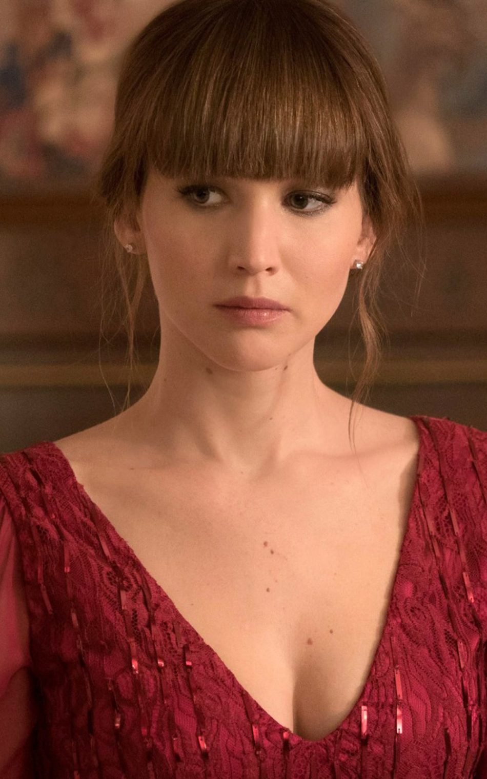 Jennifer Lawrence In Red Sparrow, Red Dress Free 4K Ultra ...