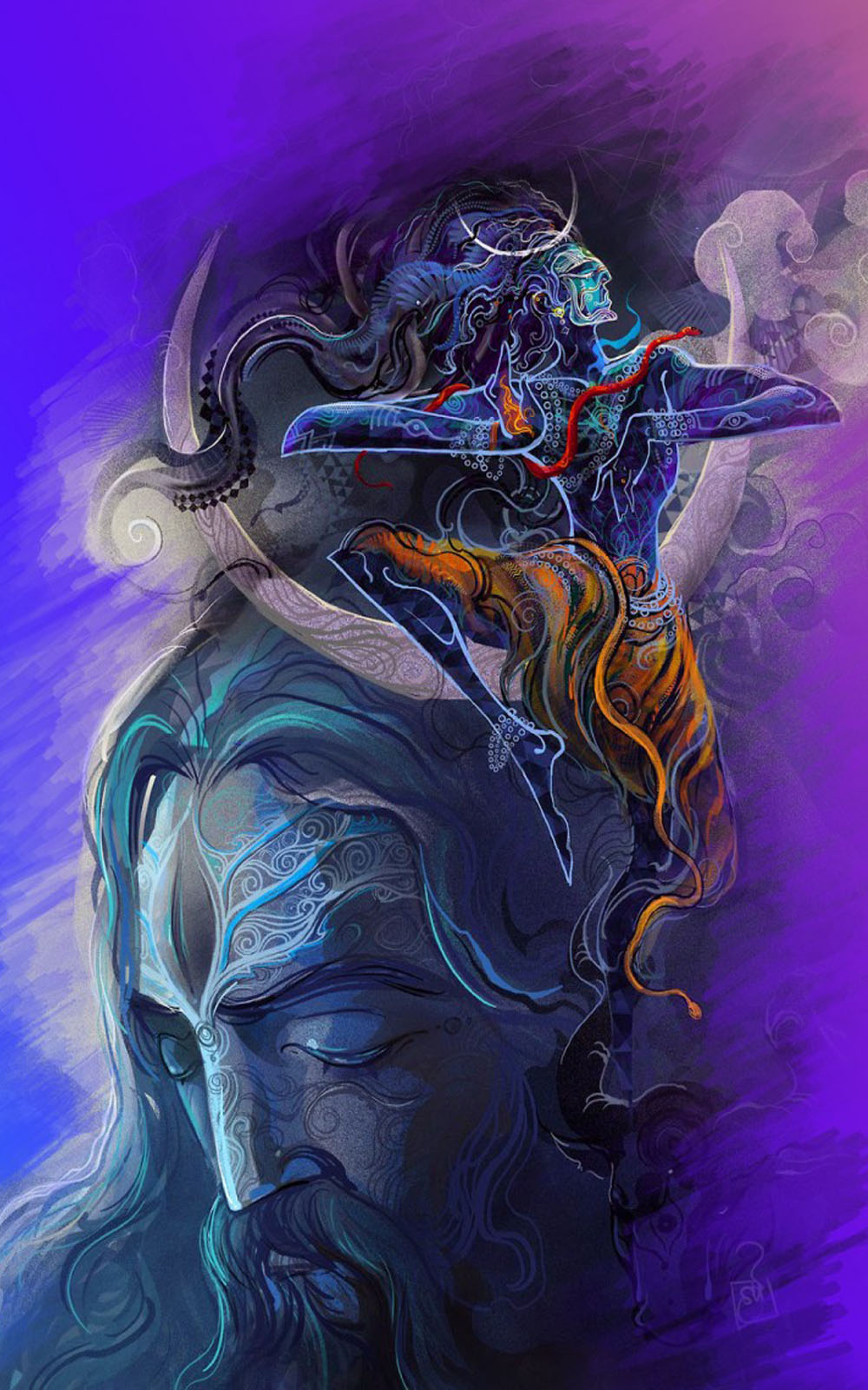 Lord Shiva Aghori Art 4K Ultra HD Mobile Wallpaper