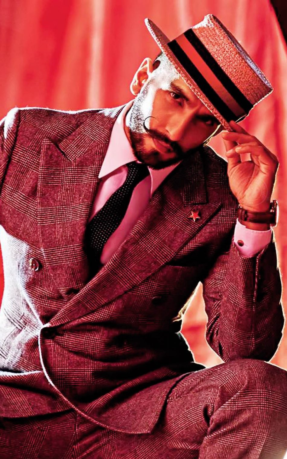 Ranveer Singh Moustache Style Photoshoot HD Mobile Wallpaper