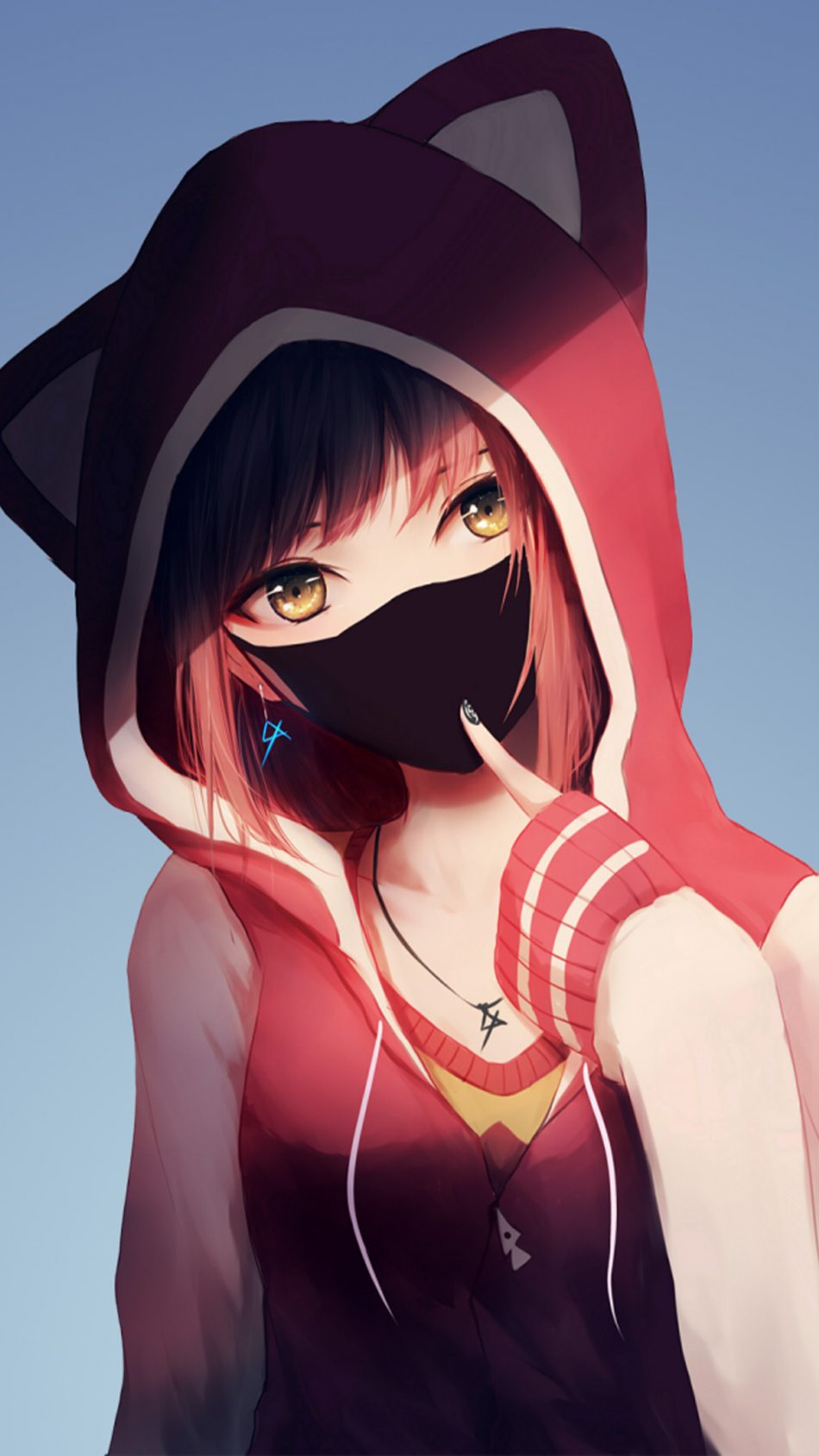 Anime Girl Hoodie Free 4k Ultra Hd Mobile Wallpaper