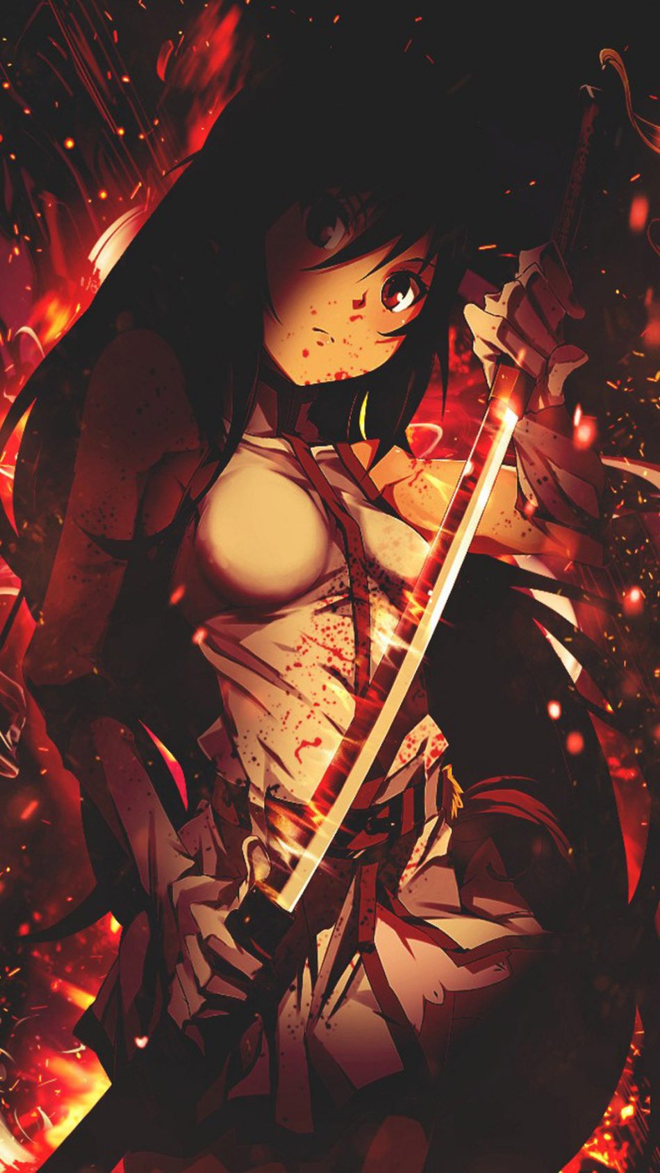 Blade Anime Girl HD Mobile Wallpaper